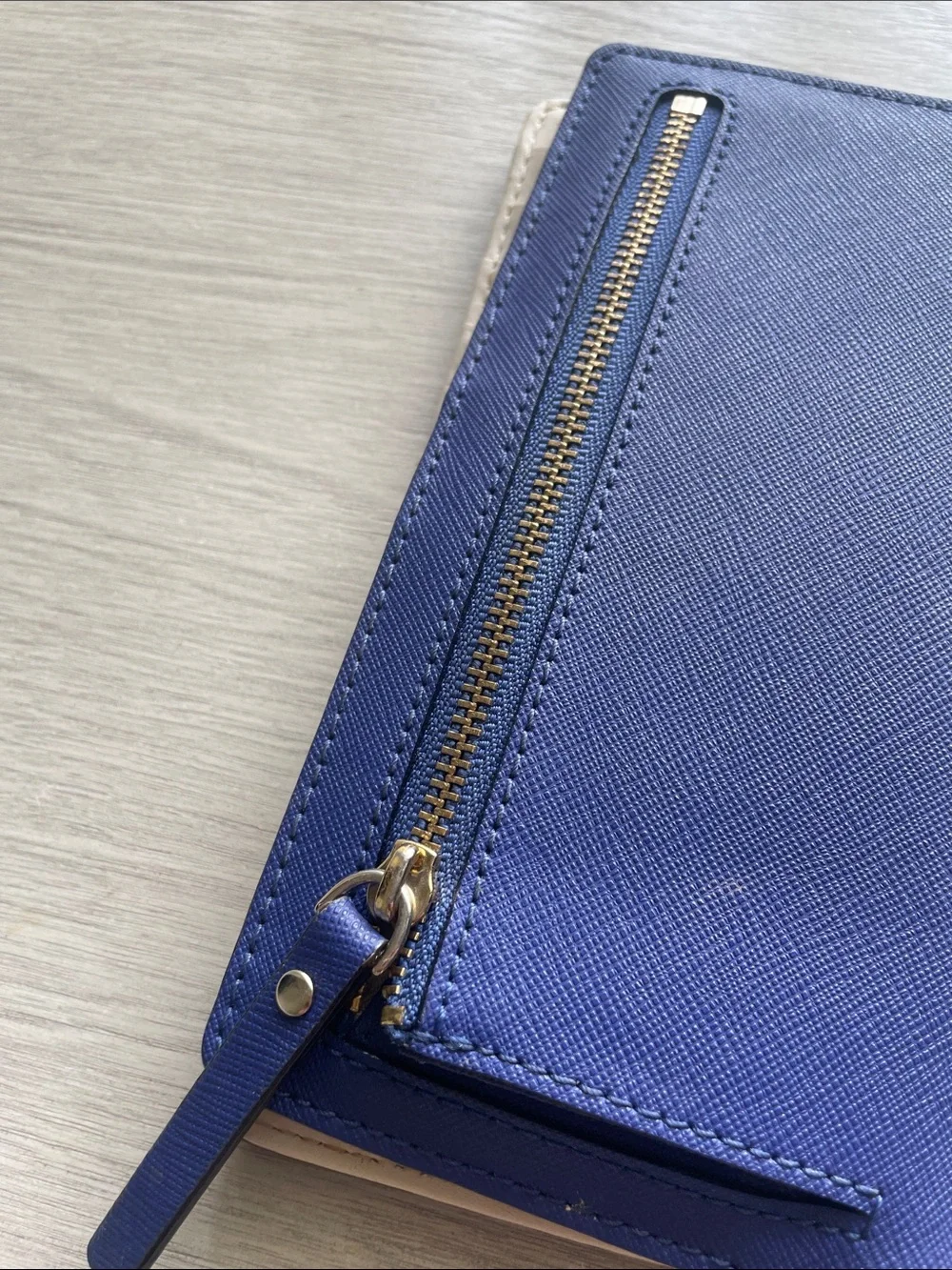 Kate Spade Continental Wallet in Cobalt Blue with Gold Logo
